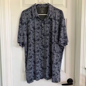 Van Heusen Navy and Light Gray Polo